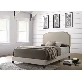 Tamarac Beige Upholstered Full Panel Bed