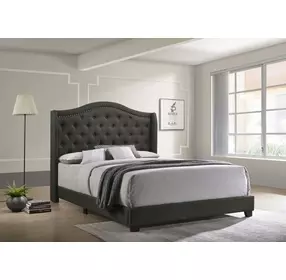 Sonoma Gray Upholstered Queen Panel Bed