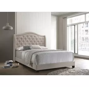 Sonoma Beige Upholstered Queen Panel Bed