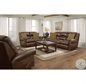 Pickett Walnut Rocking Reclining Loveseat