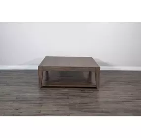 Velden Hollow Natural Square Coffee Table with Casters