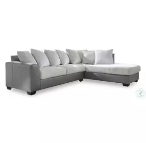 Clairette Court Alloy 2 Piece Sectional with RAF Chaise