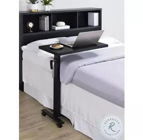 Westpark Black Height Adjustable Mobile Bedside Table