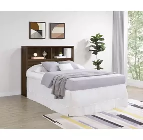 Westpark Dark Pine Full Storage Bookcase Headboard