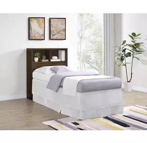 Westpark Dark Pine Twin Storage Bookcase Headboard