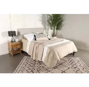 Kosmo Sand Upholstered King and California King Panel Headboard
