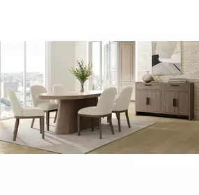 Elements Cocoa Shelter Upholstered Chair Set of 2
