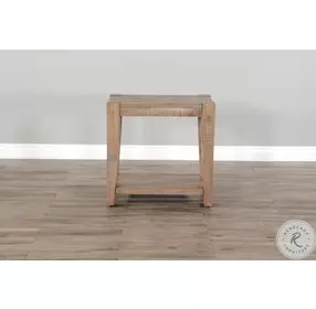 Maple Haze Brown 25" Rectangular Chair Side Table