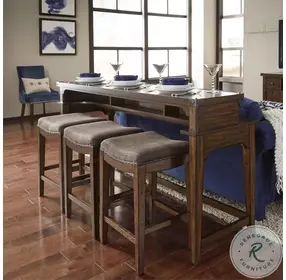 Aspen Skies Russet Brown Console Bar Table