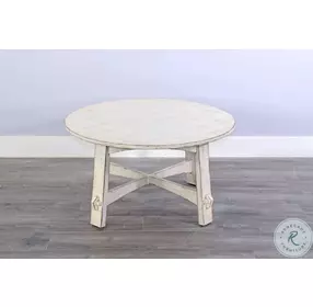Seabright White Round Coffee Table