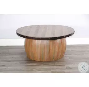 Golden Hearth Brown 40" Round Coffee Table