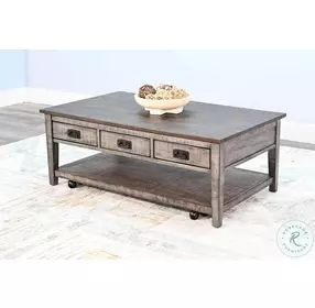 Rustic Refined Gray 48" Rectangular Coffee Table