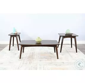 Cozy Luxe Dark Brown 15" Rectangular Chair Side Table