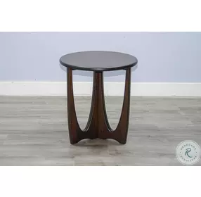 Rustic Refined Dark Brown 22" Round Chair Side Table