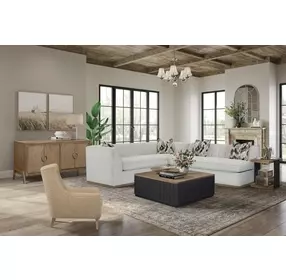 Aurora Latte Channel Chairside Table