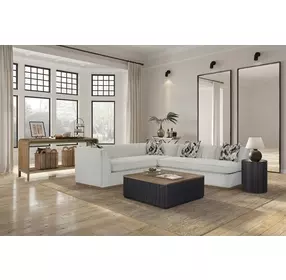 Aurora Latte Channel Accent Table