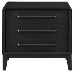 Aurora Peppercorn 3 Drawer Nightstand with USB