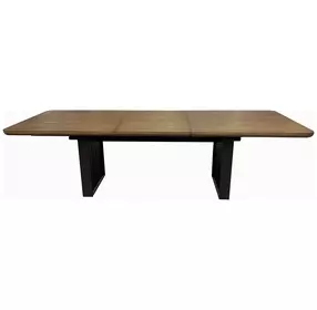Aurora Peppercorn Double Pedestal Extendable Dining Room Set