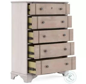 Alcove Belgian Ivory And Washed Maple Chest