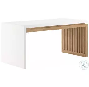 Portico Sienna And White Writing Home Office Set
