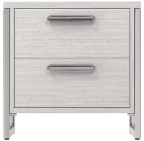 Stratum Mist And Polished Nickel Nightstand