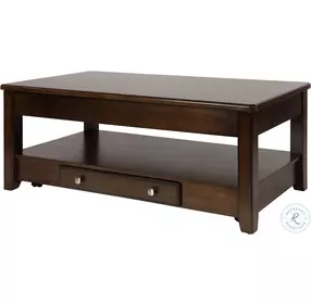 Ballwin Dark Cherry Lift Top Occasional Table Set