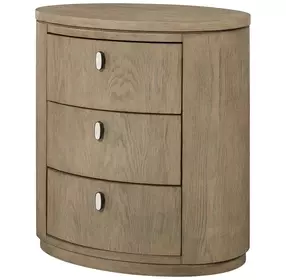 Elements Toffee Oval Nightstand