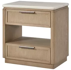 Elements Toffee 2 Drawer Nightstand with Drawer Fronts