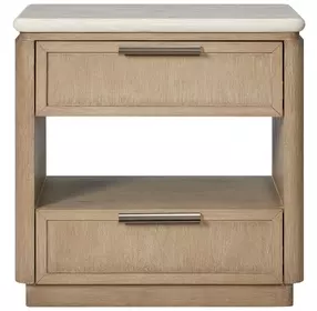 Elements Toffee 2 Drawer Nightstand with Drawer Fronts