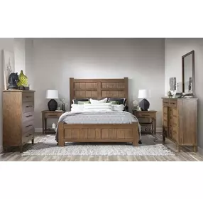 Artisans Place Vintage Pine and Ironwood California King Panel Bed