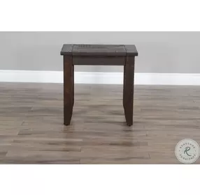 Sagewyn Dark Brown 14" Rectangular Chair Side Table