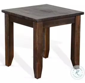 Ember Grace Dark Brown Square End Table