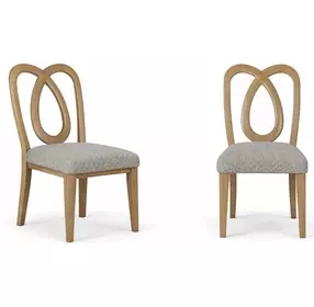 Blue Mallee Gray Upholstered Side Chair Set of 2