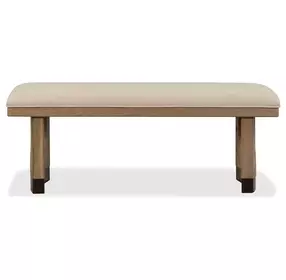 Tristan Swiss Coffee Upholstered Dining Bench