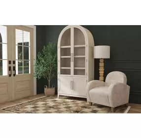 Fynn Light Gray 4 Door Display Cabinet