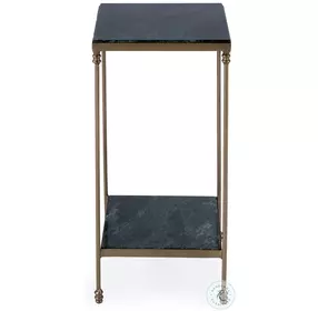 Larking Gold And Green Marble Side Table