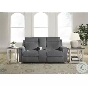 Barnsana Gravel Power Reclining Console Loveseat