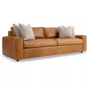 Nest Tan 98" Sofa with Pillows