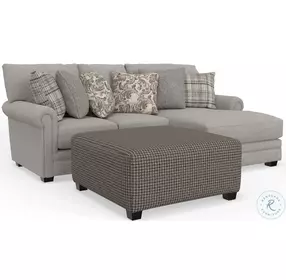 Livingston Linen 97" RAF Sectional with Ottoman