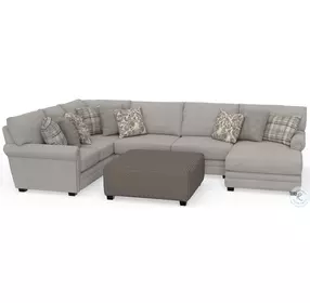 Livingston Linen RAF Sectional with Ottoman