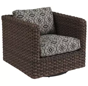 Kilimanjaro Black Upholstered Outdoor Swivel Glider Lounge Chair
