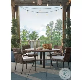 Kilimanjaro Brown Outdoor Round Dining Table