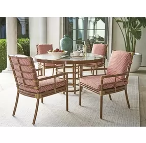 Sandpiper Bay Pink Upholstered Outdoor Arm Chair