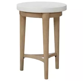 Wilmington Sand Chairside Table with Cement Top