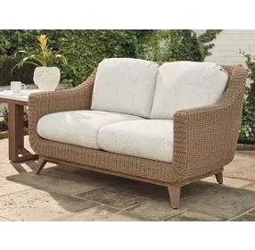 Isle of Palms Ivory Outdoor 58" Loveseat