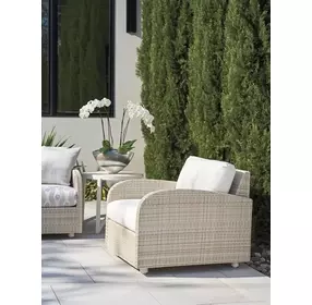 Sand Dune Cream Upholstered Outdoor Lounge Chair
