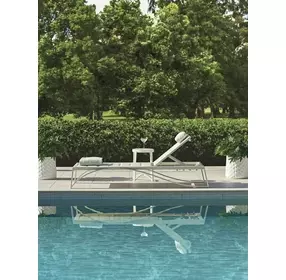 Sand Dune Brown Outdoor 31" Chaise with Pillow
