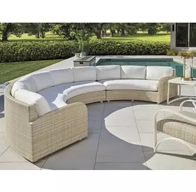 Sand Dune White Outdoor 3 Piece Modular Sectional