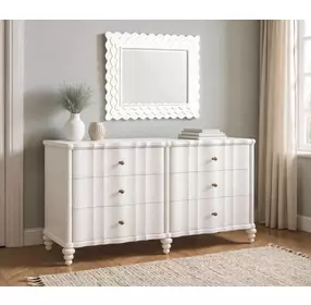 Haven Warm White Rectangle Mirror