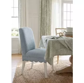 Haven Sea Blue Upholstered Side Chair Set of 2